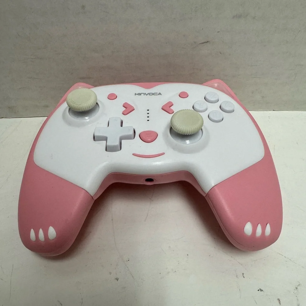 Kinvoca Wireless Controller for Nintendo Switch Fox Kitten Pink White